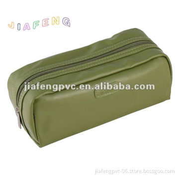 Simple design brown color PU pencil case